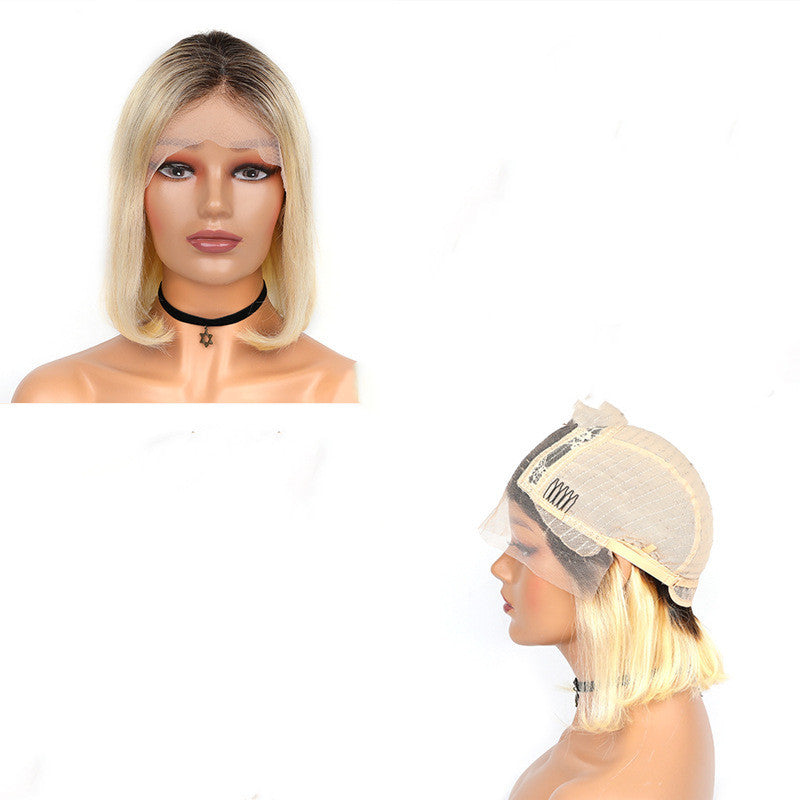 Lace Human Hair Wig Hand-woven Wig Lace Human Hair Wig Hand-woven Wig